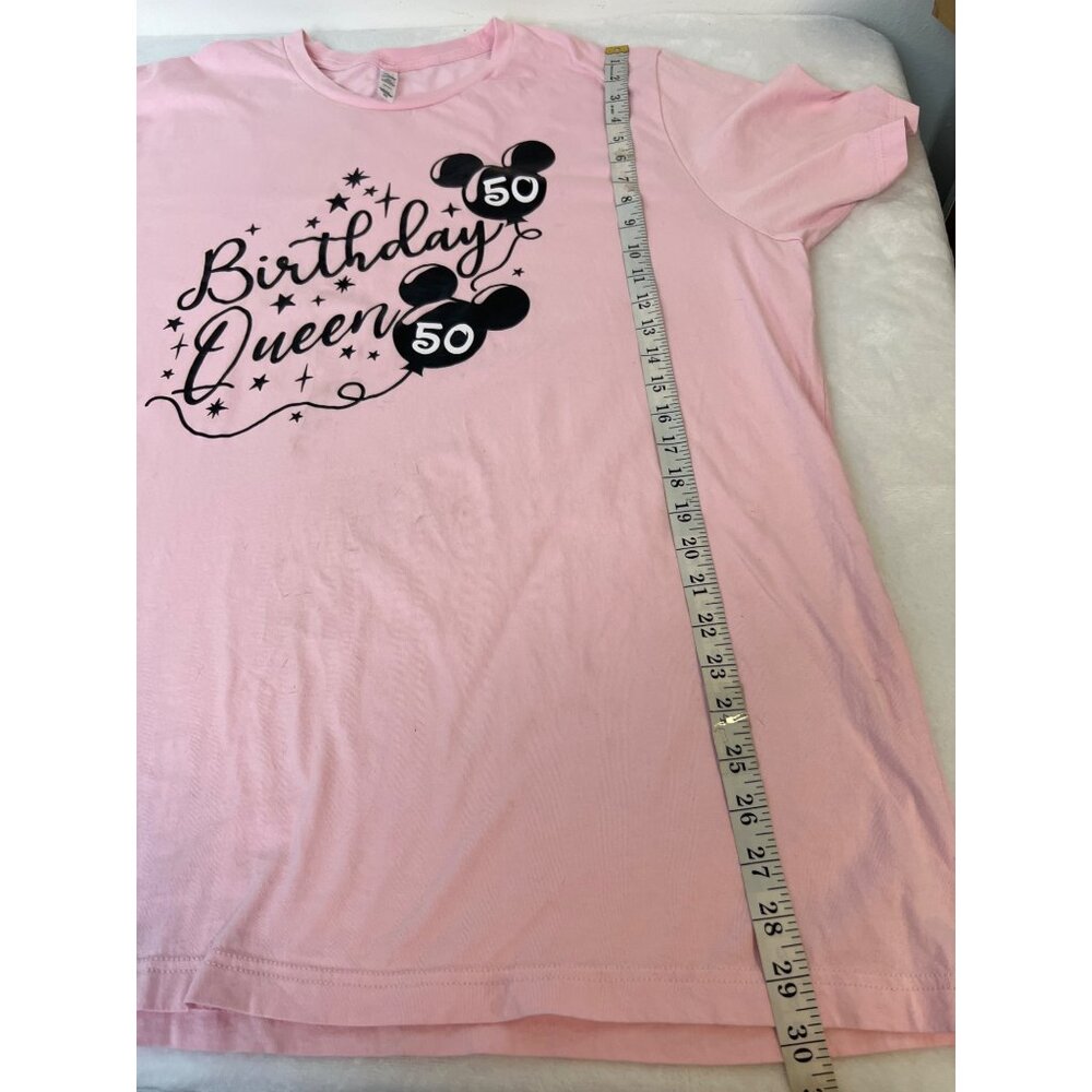Disney Disneyland 50th Birthday Queen Pink T-shirt 3X Mickey Balloons Celebrate - Picture 5 of 5